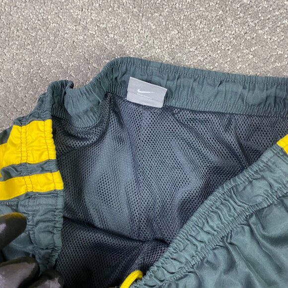 Vintage Nike Cargo Track Pants Men's Medium Gray Yellow Woven Gym Y2K Baggy - Picture 10 of 16